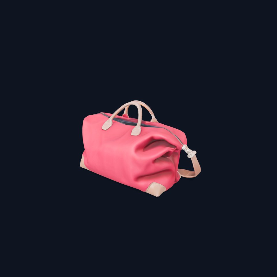 Elegant Red Travel Bag Model Pack